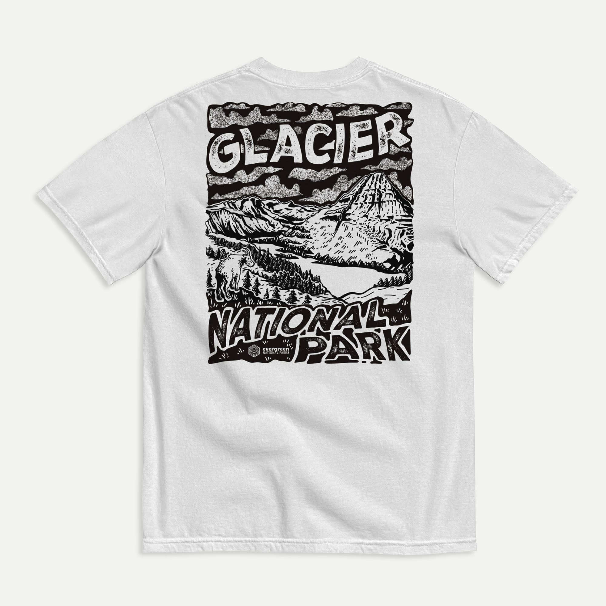 Glacier National Park (Breathable Relaxed Fit T-shirt) - Evergreen