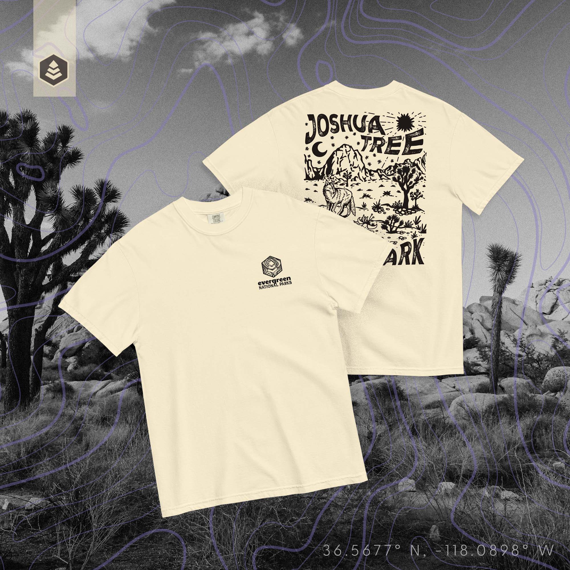 Joshua Tree National Park (Breathable Relaxed Fit T-shirt) - Evergreen