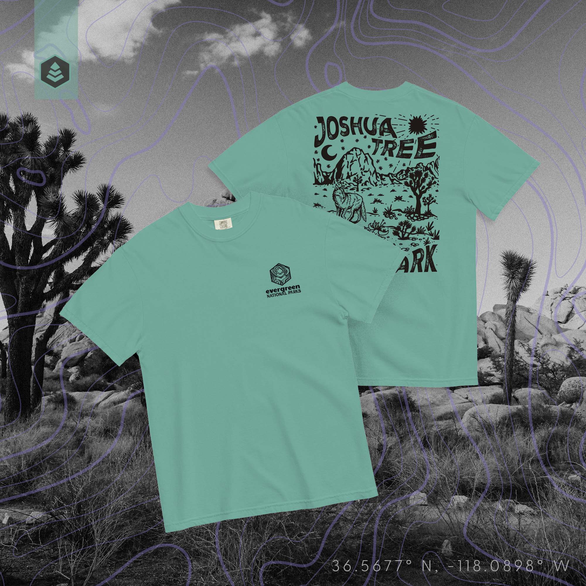 Joshua Tree National Park (Breathable Relaxed Fit T-shirt) - Evergreen