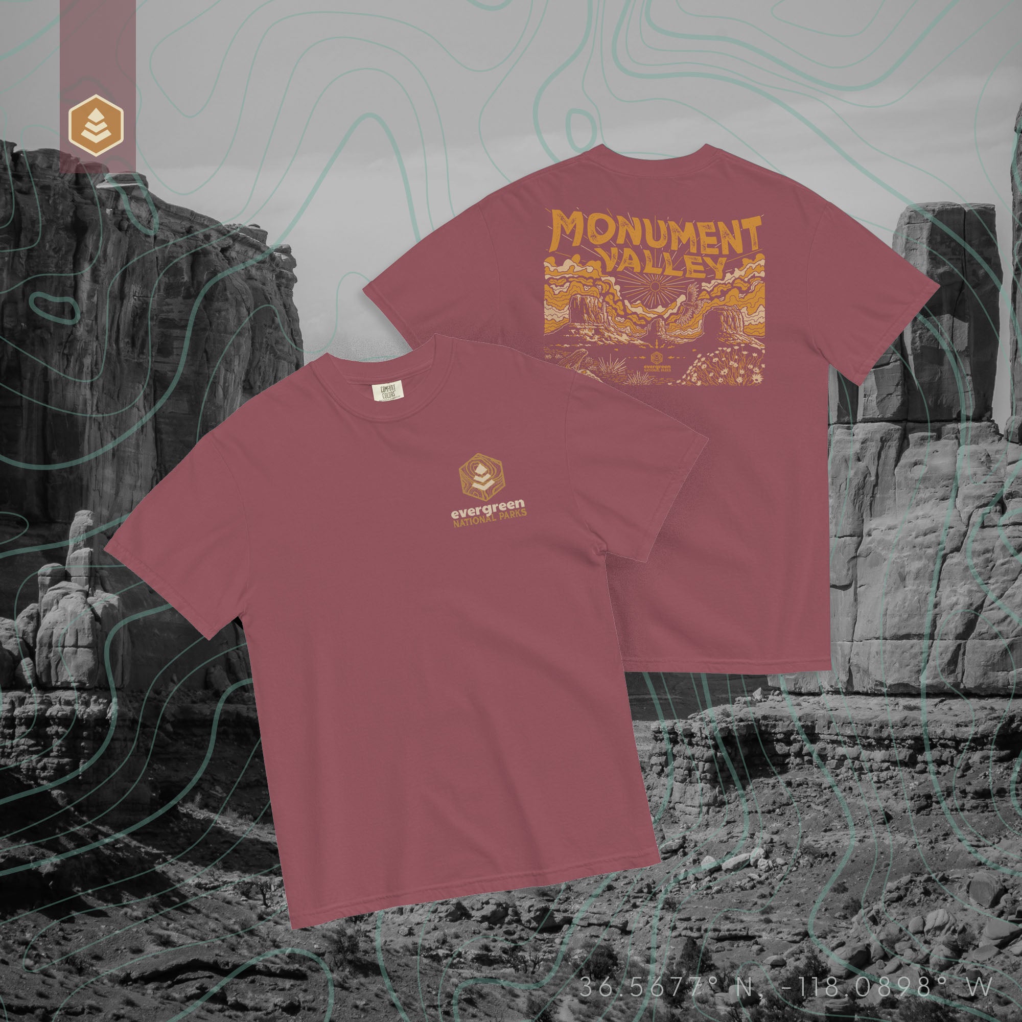 Monument Valley (Breathable Relaxed Fit T-shirt) - Evergreen