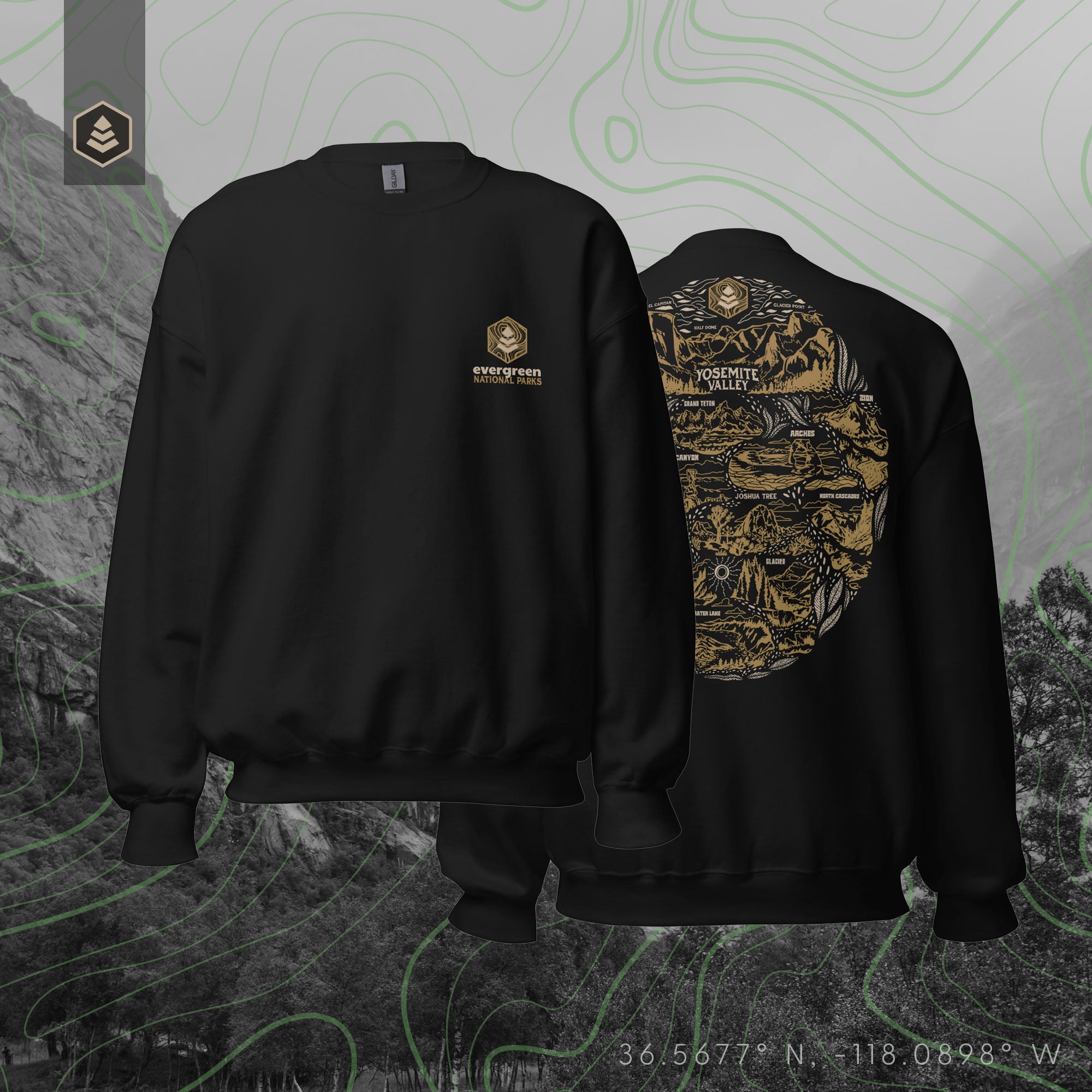National Parks Crew (Classic Fit Sweatshirt) - Evergreen