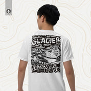 Glacier National Park (Breathable Relaxed Fit T-shirt) - Evergreen