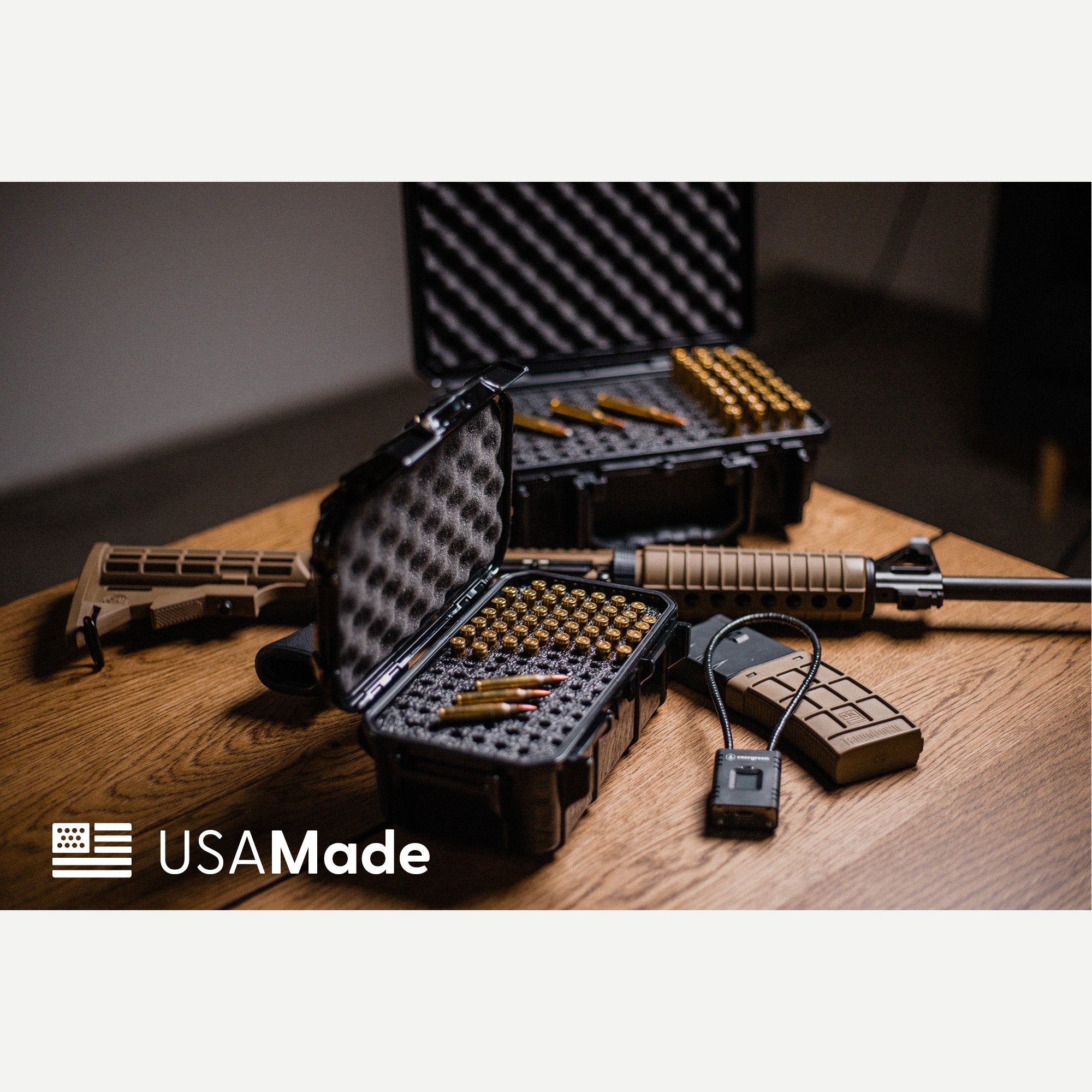 Evergreen 57 Rifle Ammo Case - USA Series - Evergreen