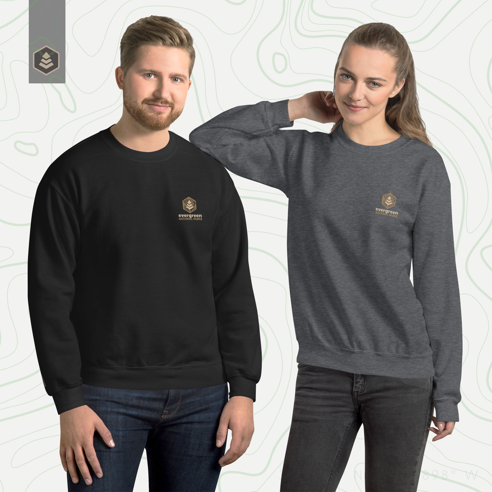 National Parks Crew (Classic Fit Sweatshirt) - Evergreen