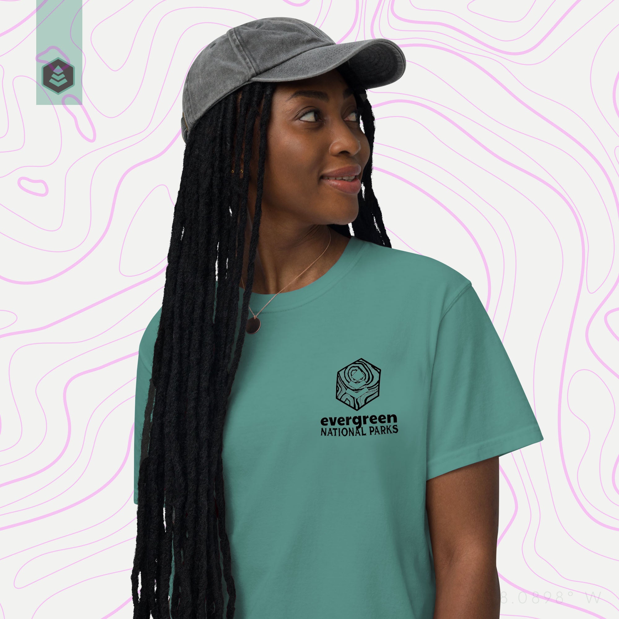 Yellowstone National Park (Breathable Relaxed Fit T-shirt) - Evergreen