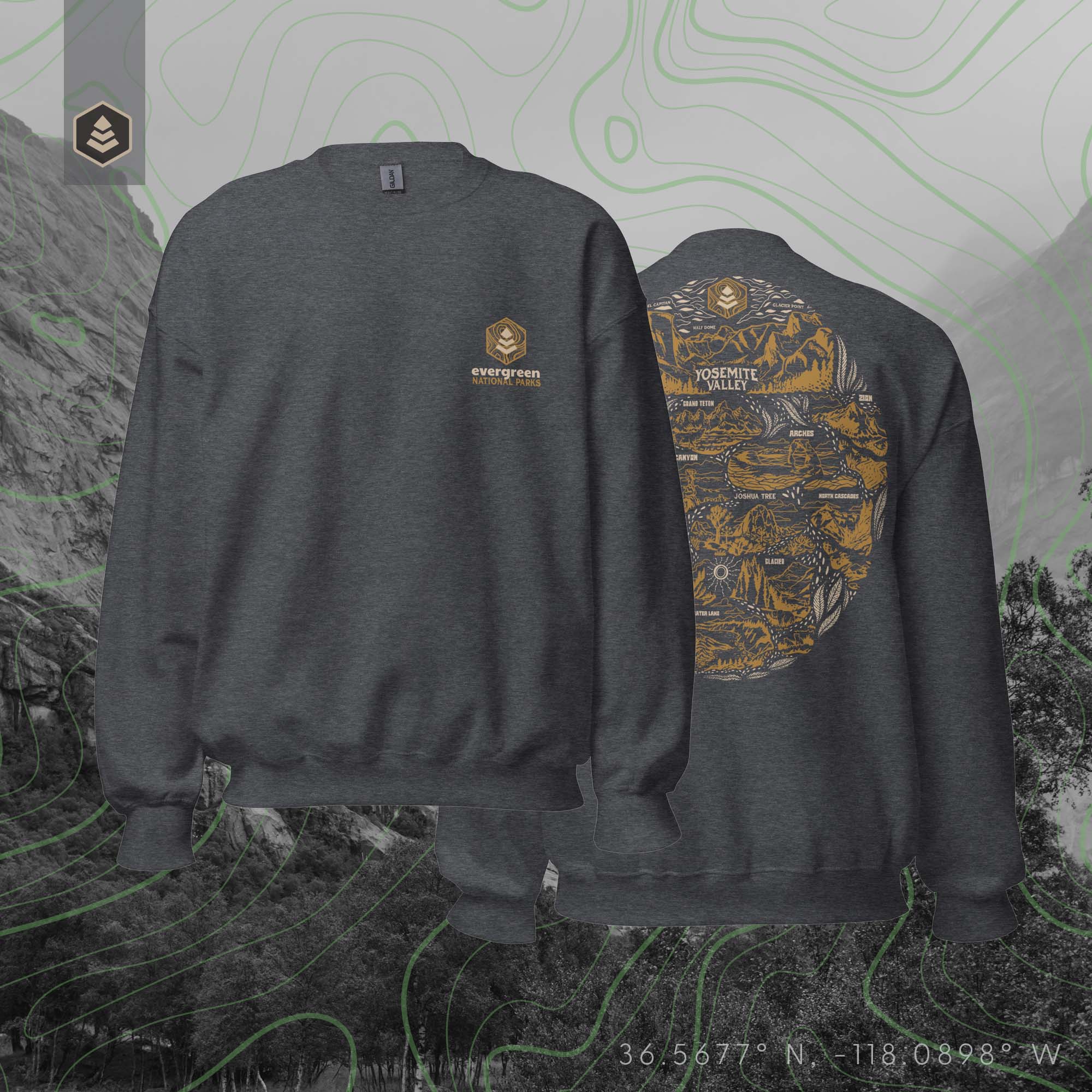 National Parks Crew (Classic Fit Sweatshirt) - Evergreen