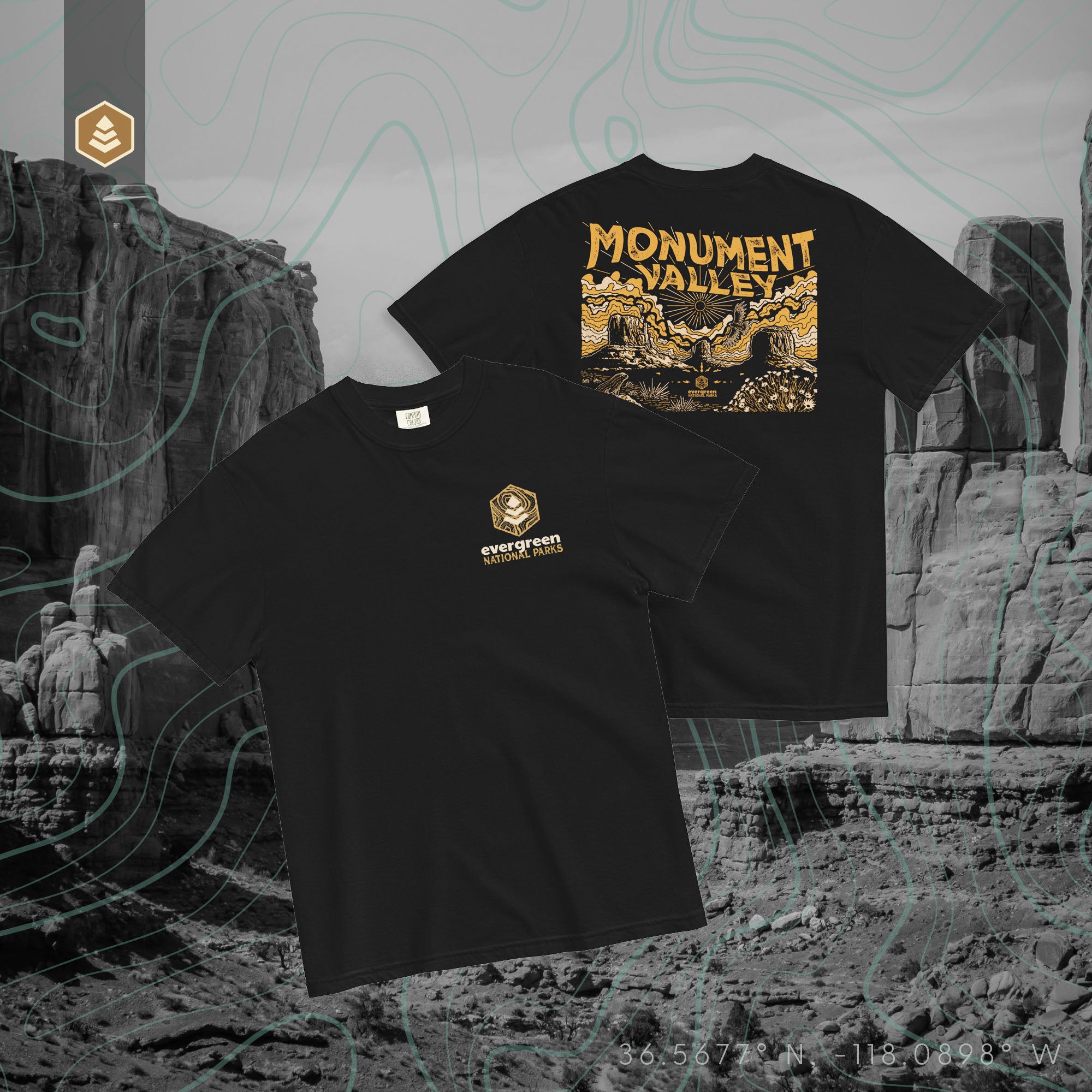 Monument Valley (Breathable Relaxed Fit T-shirt) - Evergreen
