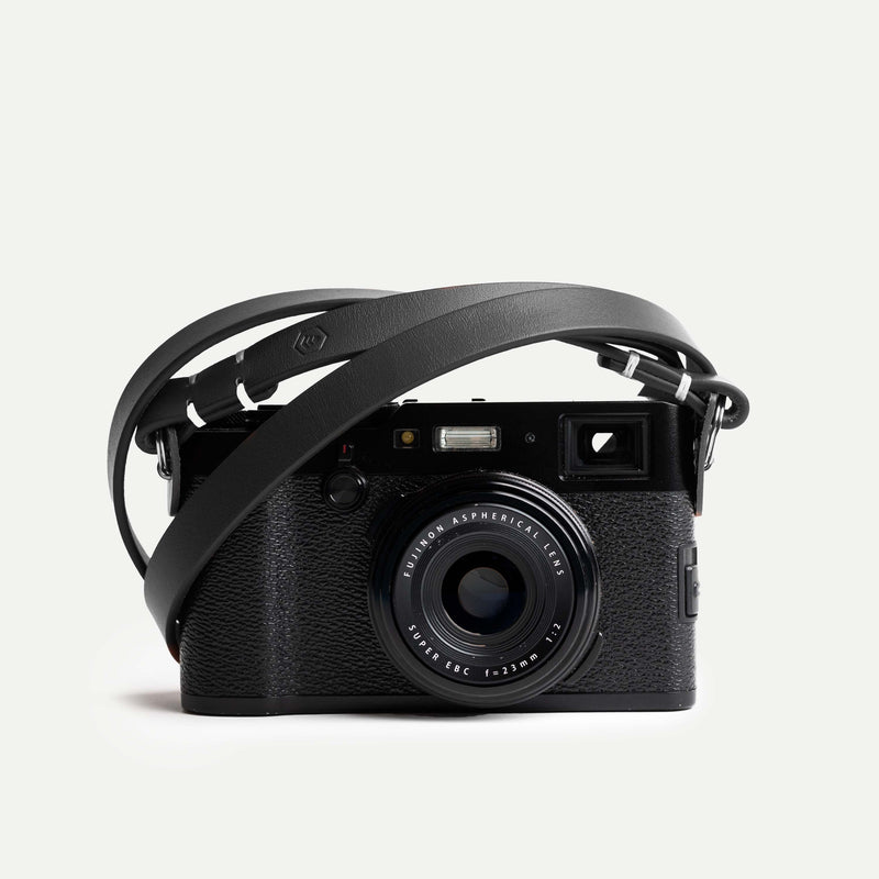 Evergreen Minimalist Leather Camera Strap 28"/38”(black)