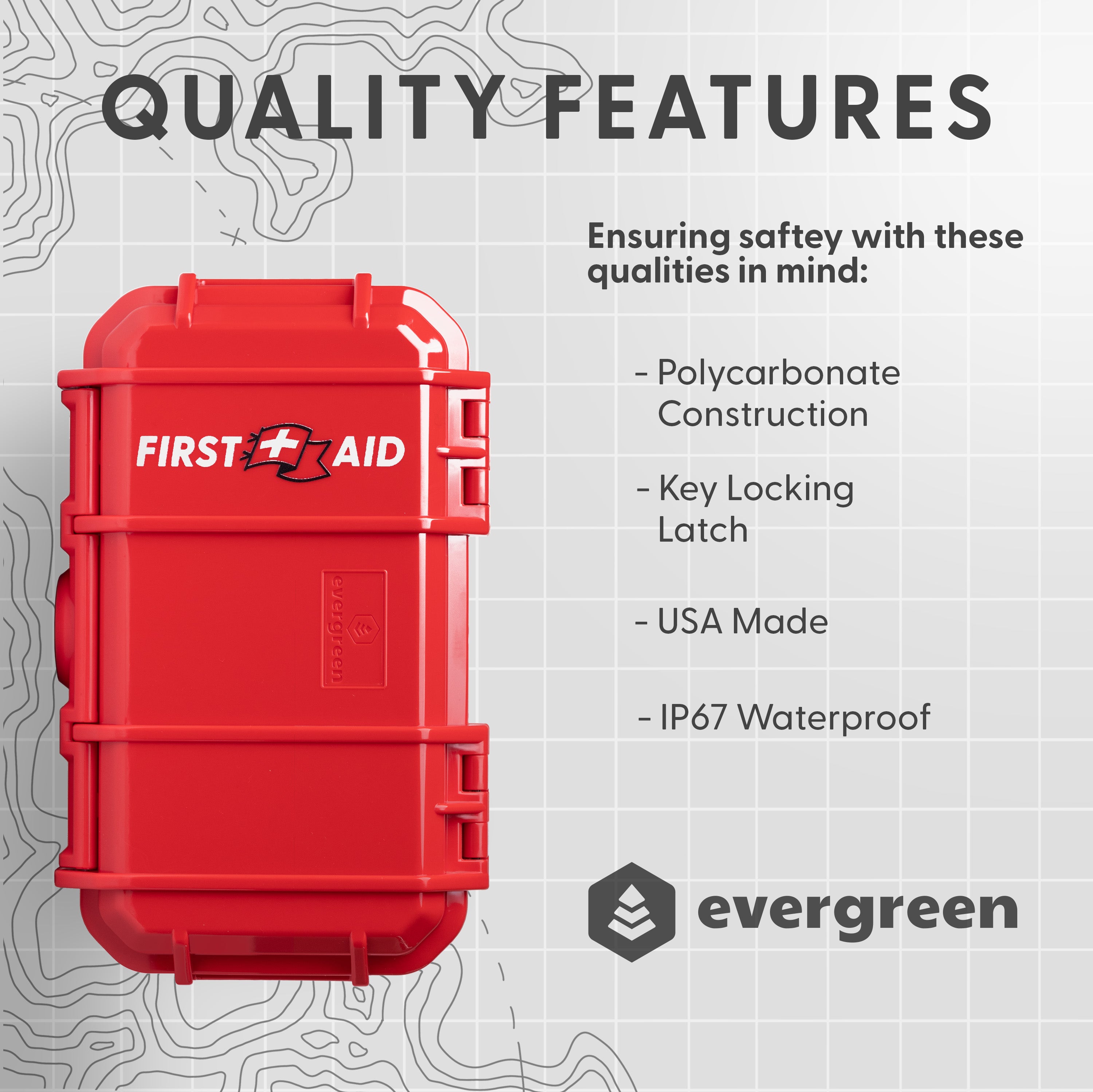 Evergreen 56 - Med Box (First Aid Flag, Red) - Evergreen