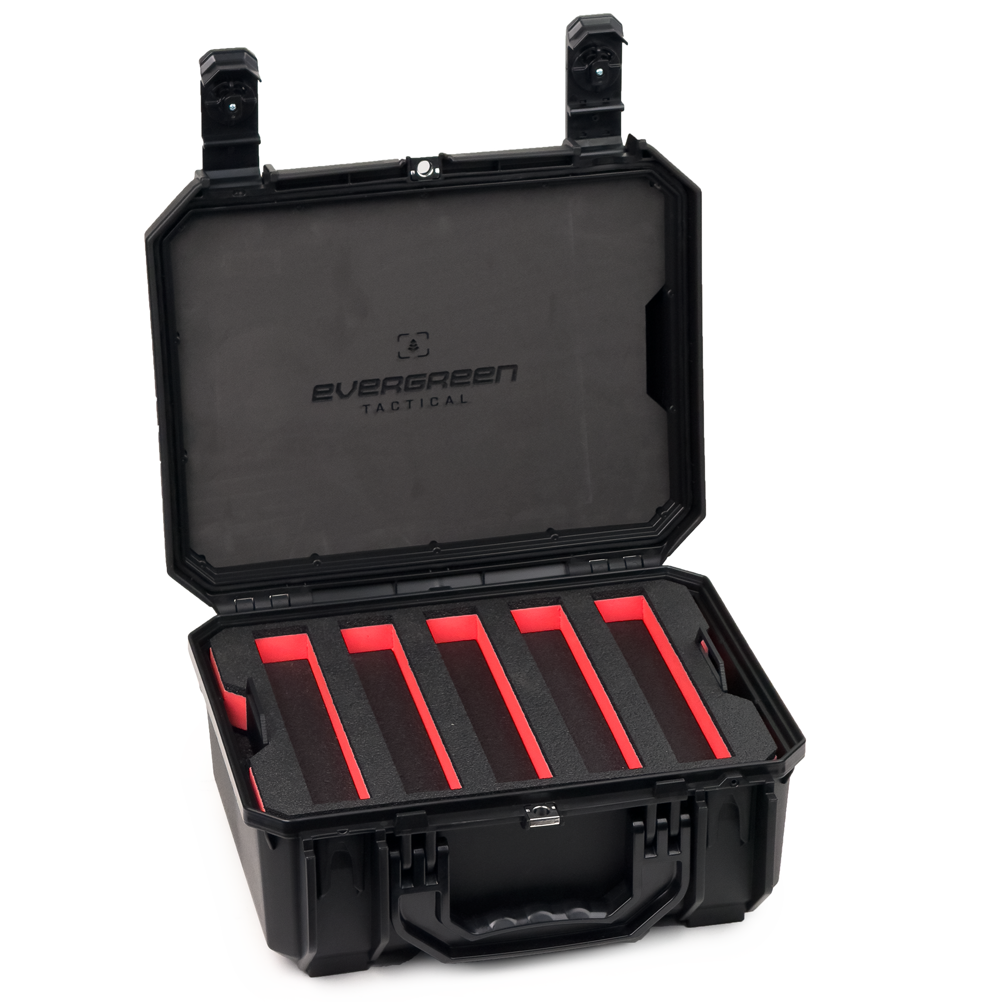 コンテストケースM550 Evergreen 530 Suppressor Case – 5 Suppressors + Accessory Storage