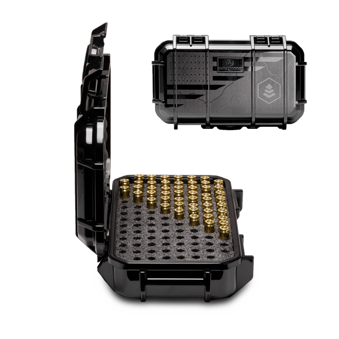 9mm Ammo Case, USA Flag – Holds 100 Rounds, Waterproof (56)
