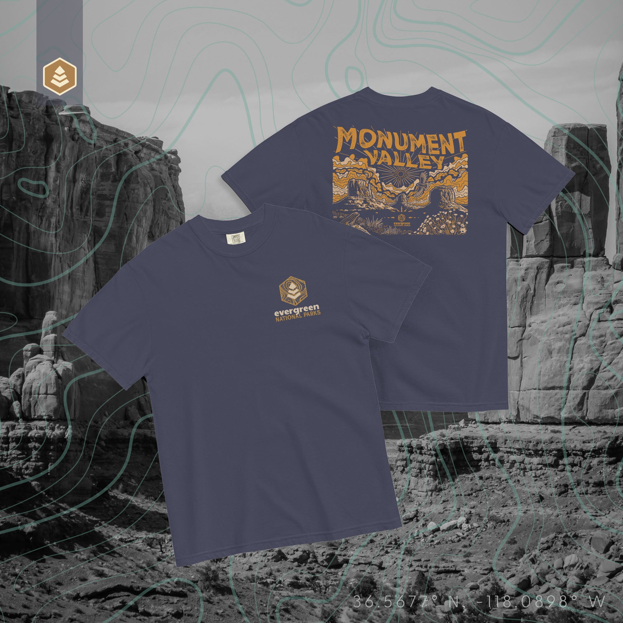 Monument Valley (Breathable Relaxed Fit T-shirt) – Evergreen