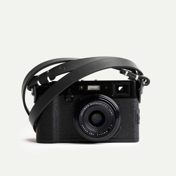 Evergreen Minimalist Leather Camera Strap 28"/38”(black)