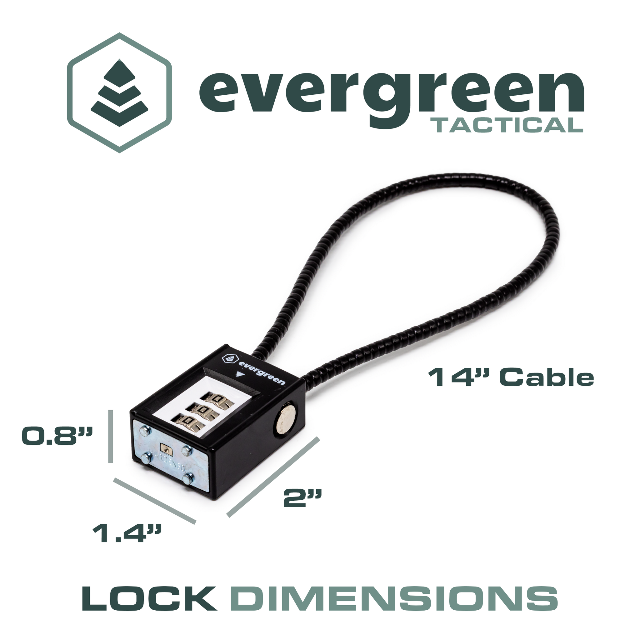 PLB1 Combination Padlock Three Digit Resettable For Zippers - Gun Safety  Locks & Padlocks