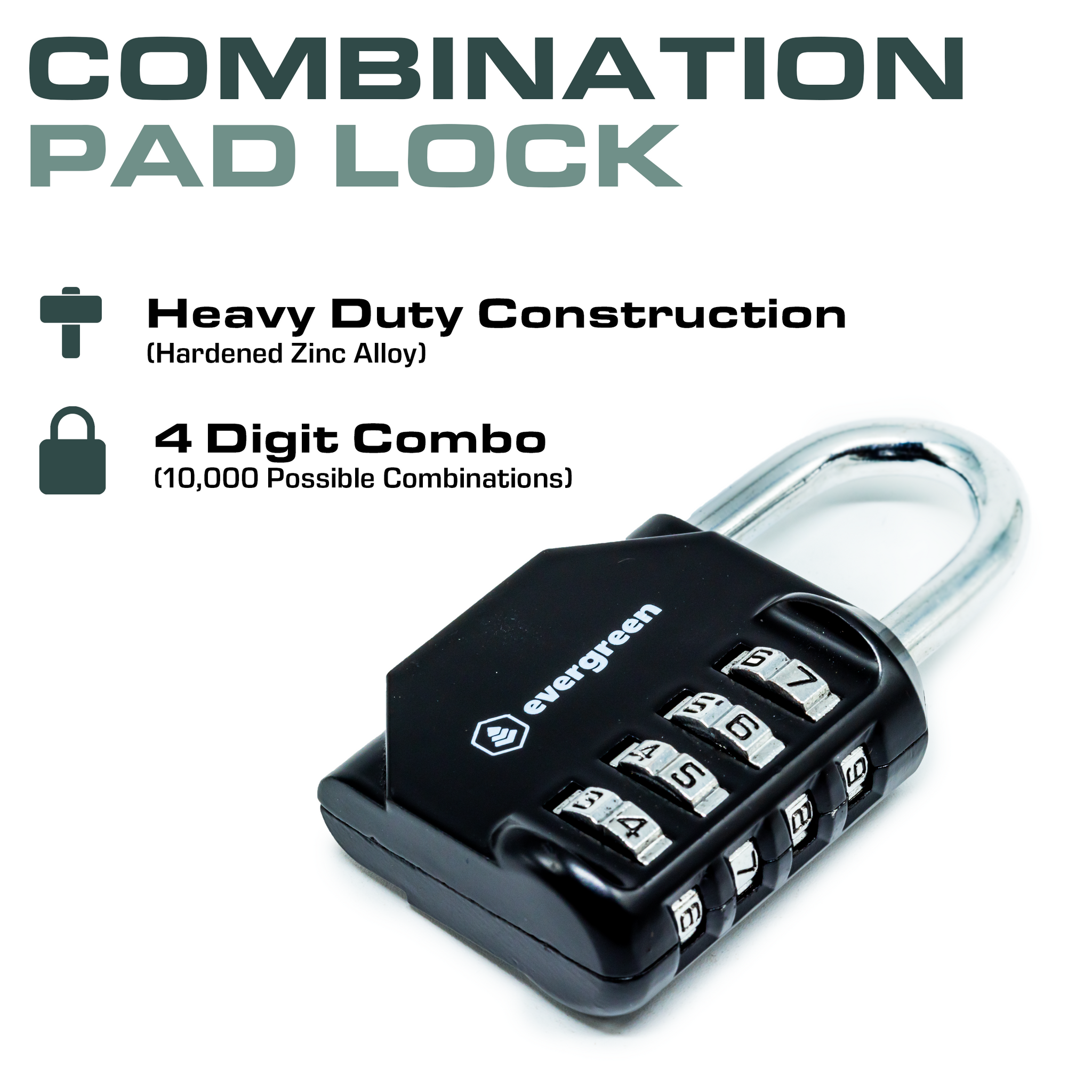 Reprogrammable 4-Digit Combination Lock, General Accessories